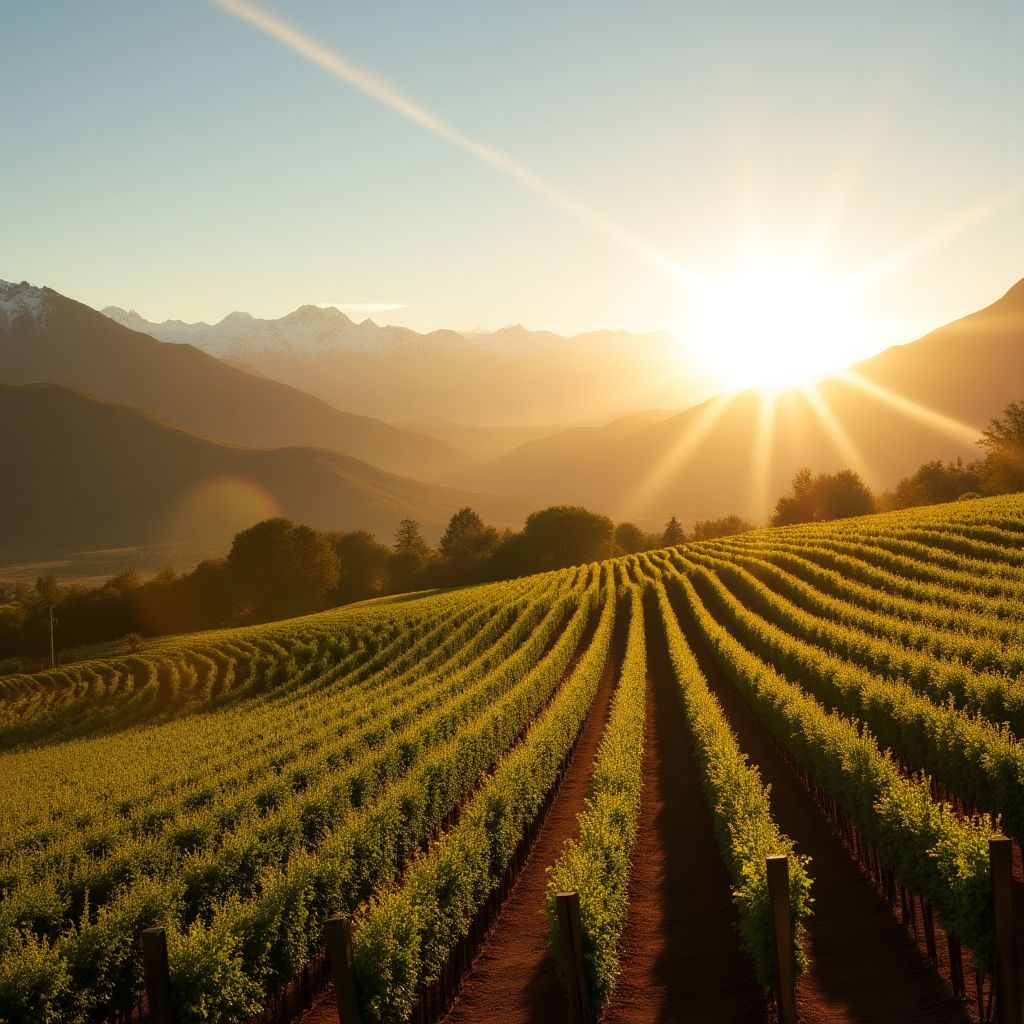 Viñedos con vista a los Andes